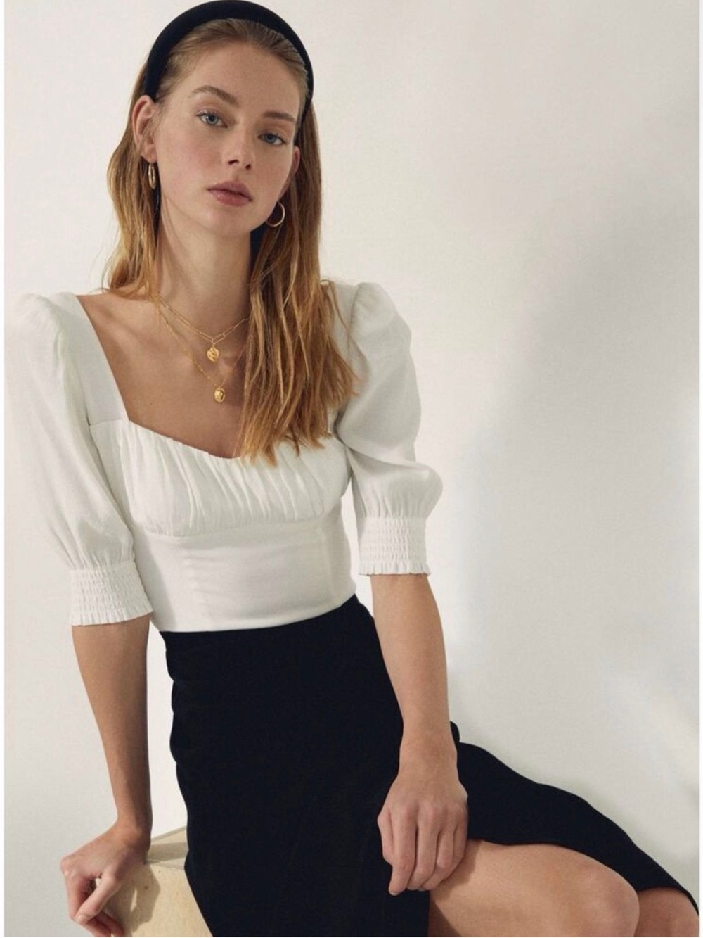 Aritzia Wilfred Pandora White Blouse